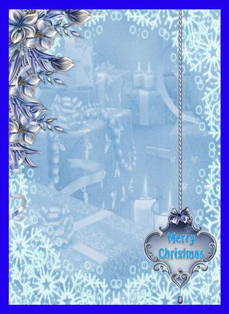 Blue Christmas Paper by Christine Dixon