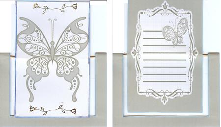 Delicate Butterfly Flip Card Sheet by Christine Dixon