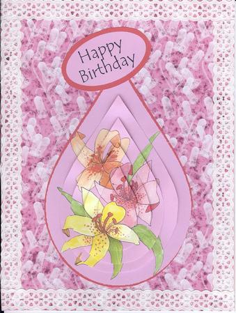 Colourful Lilies Teardrop Pyramid by Christine Dixon