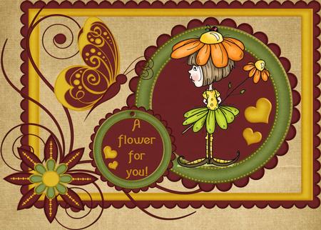 Crafty Bob's Sassy Cheryl Single: Artificial Flower Girl by Christine Dixon
