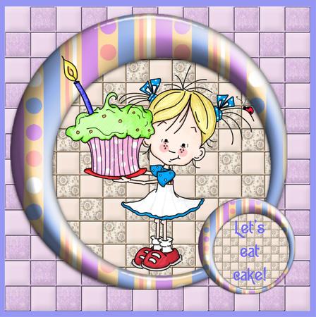Crafty Bob's Sassy Cheryl Single: Avery Celebrates with Cake by Christine Dixon