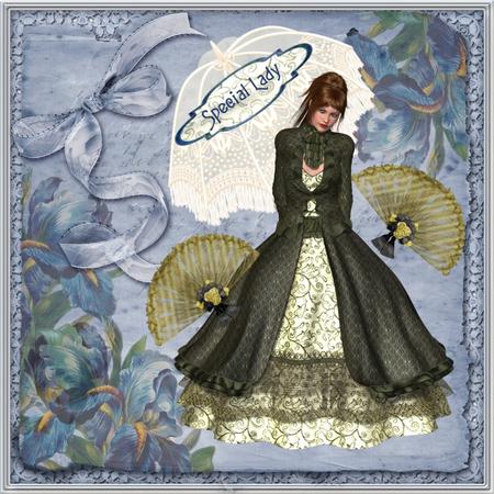 Cu Blue Floral Paper Kit by Christine Dixon