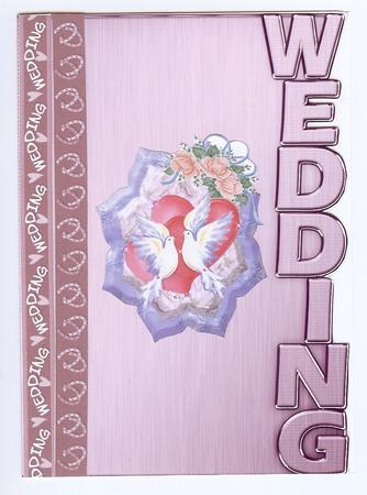 5 x 7 Elegant Metallic Wedding Shaped Card by Christine Dixon