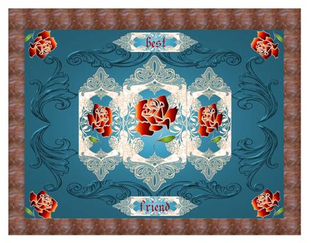 Cu 5 Art Deco Style Mats by Christine Dixon