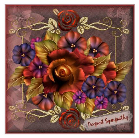 Cu 6 8x8 Damask Floral Papers by Christine Dixon