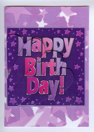 Happy Birthday Quick Card with Fan Pyramage Topper by Christine Dixon