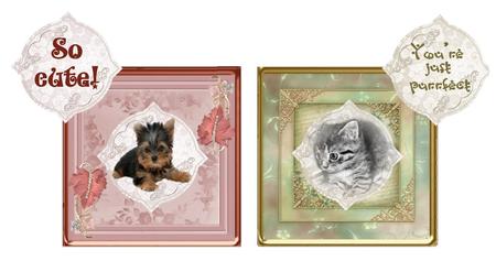 Cu 6 Floral Deco Mats by Christine Dixon