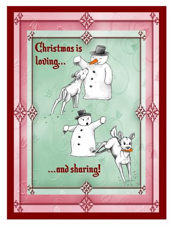 Snow Man Wishes & Raindeer Kisses by Christine Dixon