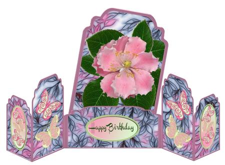 Peony Rose Cut Out for Digital Design with Leaves by Christine Dixon