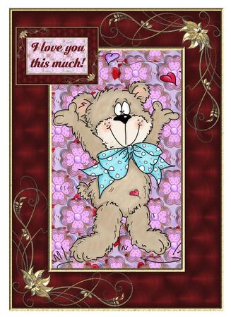 Be My Valentine Flower Heart Background by Christine Dixon