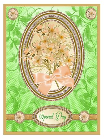 Fabric Flowers in Peach by Christine Dixon