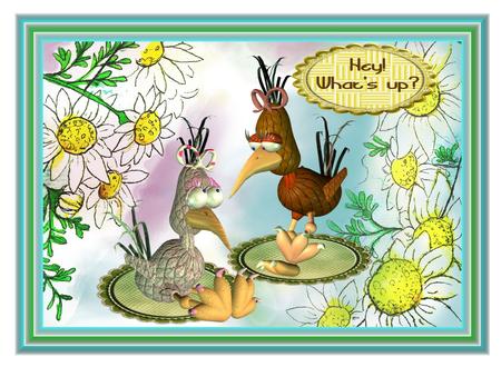 Chamomile Flowers Backing Paper by Christine Dixon