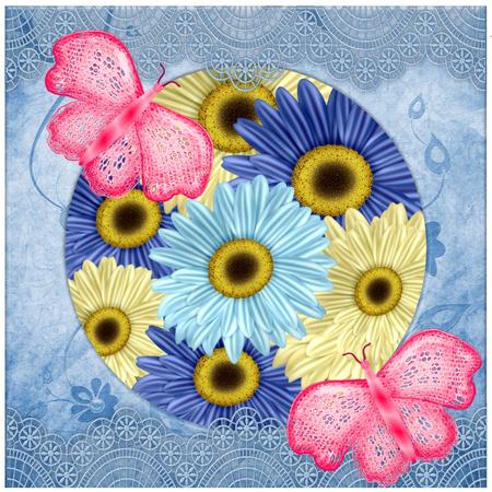 Cu 4 Floral & Lace Frames by Christine Dixon