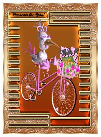 Pink Crazy Birds by Christine Dixon