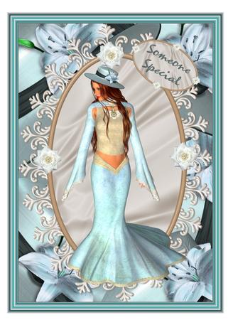Cu Flourish Edge Satin Mats by Christine Dixon