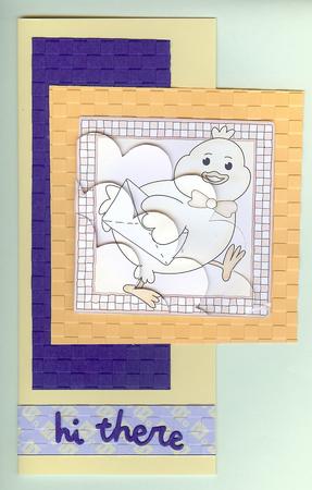 Little Chick Quick Card Shell Edged Corner Side Stacker by Christine Dixon