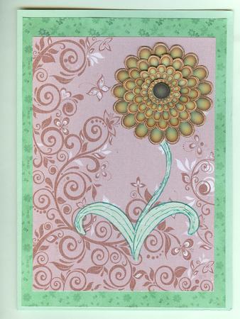 Flourishes & Butterflies Earthy Shade A4 Backing Paper by Christine Dixon