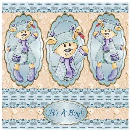 Rainy Days Teddy Line & Colour by Christine Dixon
