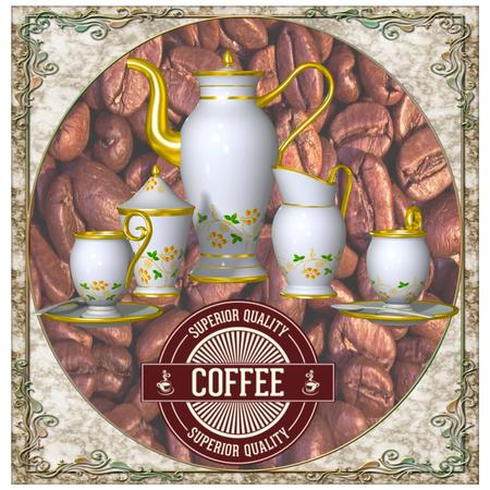Coffee Set 1 by Christine Dixon