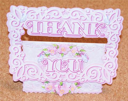 Thank You Flowers Buckle Card Mini Kit by Christine Dixon