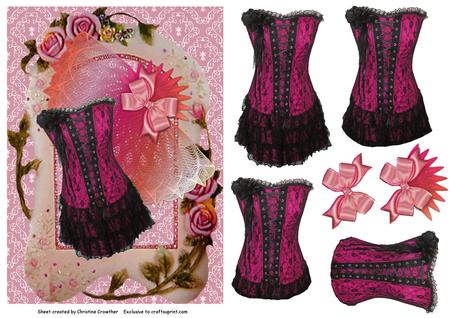 Lace Black & Color Corsets by Christine Dixon