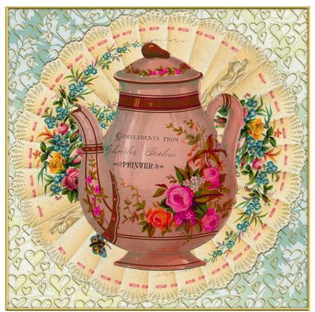 8x8 Love Hearts Gold Embossed Frame Cu4cu by Christine Dixon