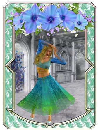 Belly Dancer Belle 6 Cu4cu High Quality Poser Graphics by Christine Dixon