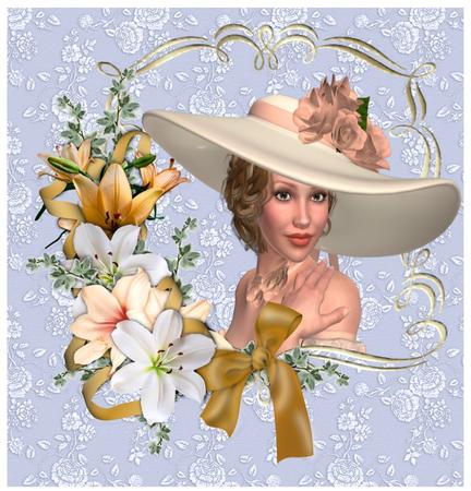 Lilly and Freesia Cluster Frames by Christine Dixon
