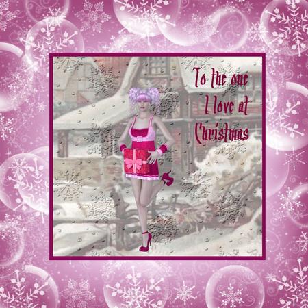 A4 Vintage Christmas Snowscene Vellum by Christine Dixon