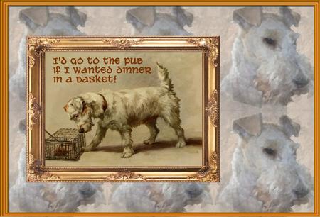 Fox Terrier Portrait Background by Christine Dixon