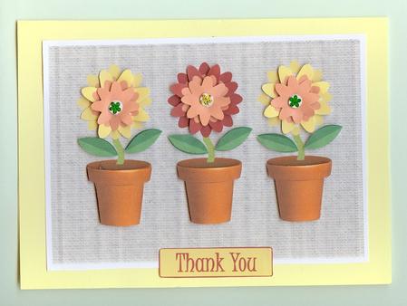 Decoupage Flower Pots (yellow and Red) by Christine Dixon