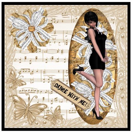 Cu 5 Music,lace and Butterflies Papers by Christine Dixon