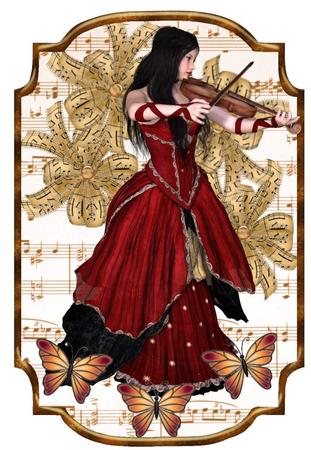Cu Music and Butterflies Frames & Mats by Christine Dixon