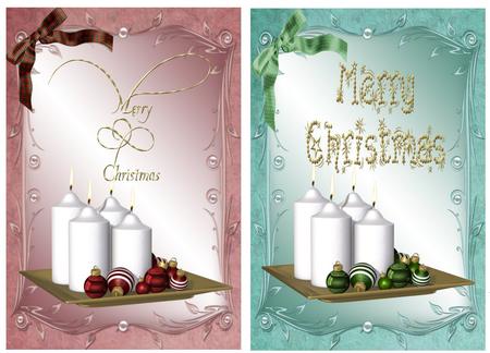 Cu Xmas Candles & Bows by Christine Dixon