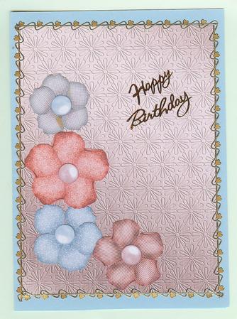 'metallic Daisy Embossed' Backing Paper by Christine Dixon