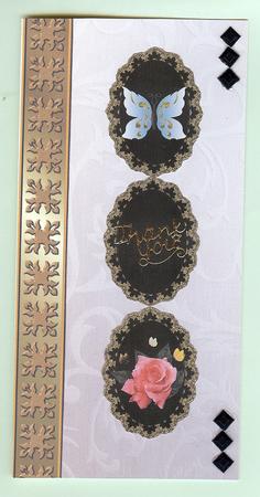 Turquoise Butterfly Rose & Blank Doily Mini Toppers 5 by Christine Dixon