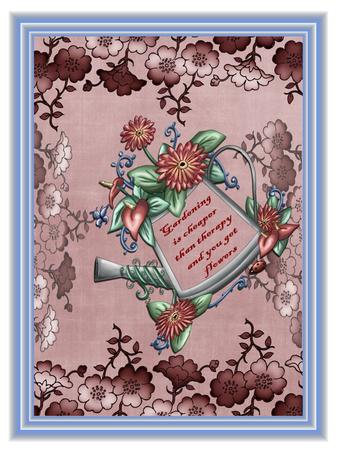 Dusky Pink Floral Metallic Edge A4 Backing Paper by Christine Dixon