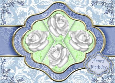 Vintage Rose A4 Backing Paper - Rich Shade by Christine Dixon