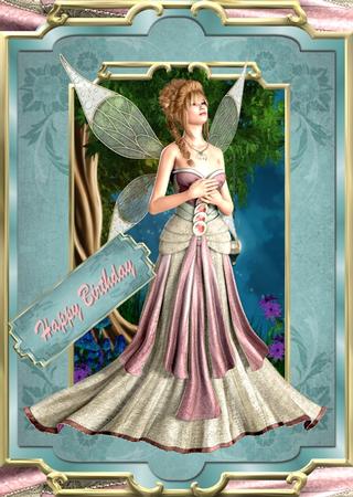 Backgrounds, Mats and Gold Frame in Layers by Christine Dixon