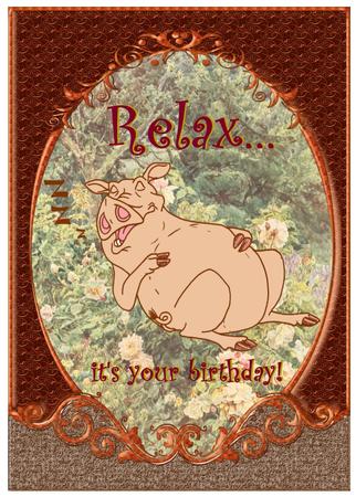 Happy Sleeping Pig by Christine Dixon