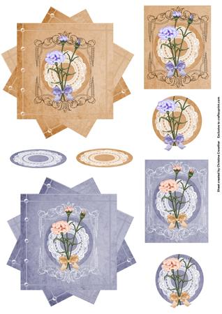 Cu Fancy Frames,mats & Carnations by Christine Dixon