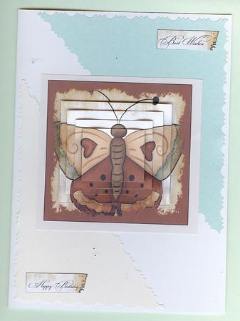 Grunge Butterfly Multiple Greetings by Christine Dixon