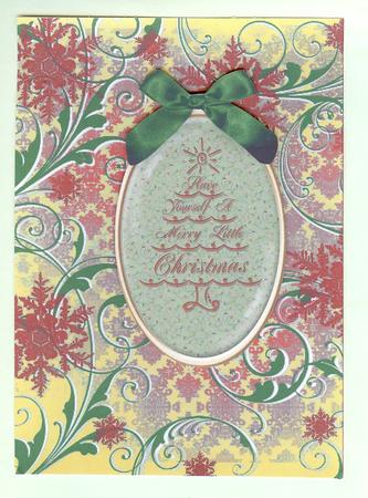 Christmas Red Poinsettia Swirls Backing Paper by Christine Dixon