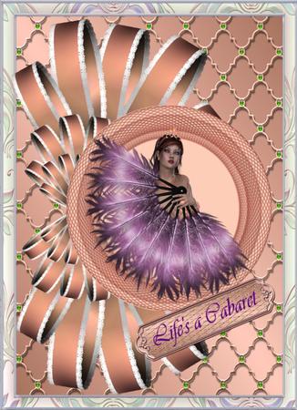 6 Burlesque Fan Dancer Poser Tubes by Christine Dixon