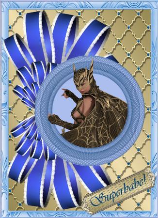 6 Superbabe in Black & Gold Poser Tubes by Christine Dixon
