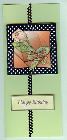 Single Rose Twisted Spiral Side Stacker by Christine Dixon