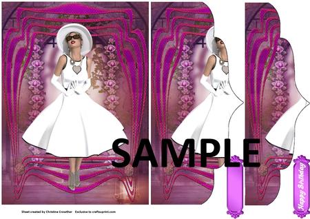 6 Summer Ladies in White Poser Tubes by Christine Dixon