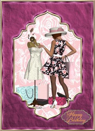 Vintage Rose A4 Backing Paper - Rich Shade by Christine Dixon