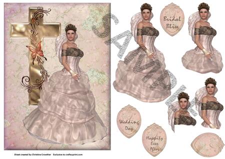 6 Wedding Bride Poser Tubes by Christine Dixon