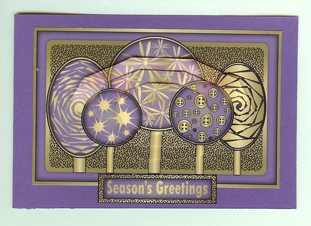 Metallic Forest Pyramid Lilac by Christine Dixon